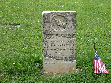 Jesse B. Carter, Private, Co. C, 70th IndianaStone After Repair and Cleaning